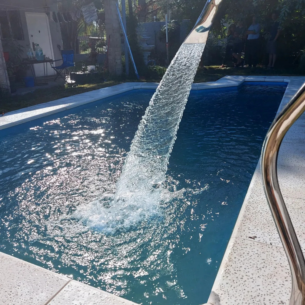 Cascada /ducha Cuello de Cisne Acero Vulcano 108 Cm para Piscinas - Imagen 2