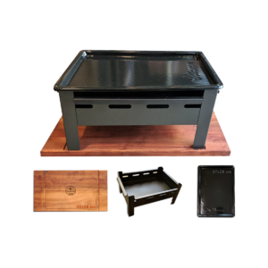 Brasero Parrilla Alcázar Patagón Portátil Con Tabla Raulí