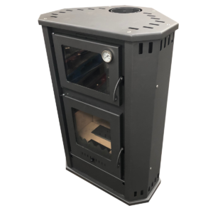 Calefactor A Leña Canto Esquinero Con Horno 80 A 190 M2