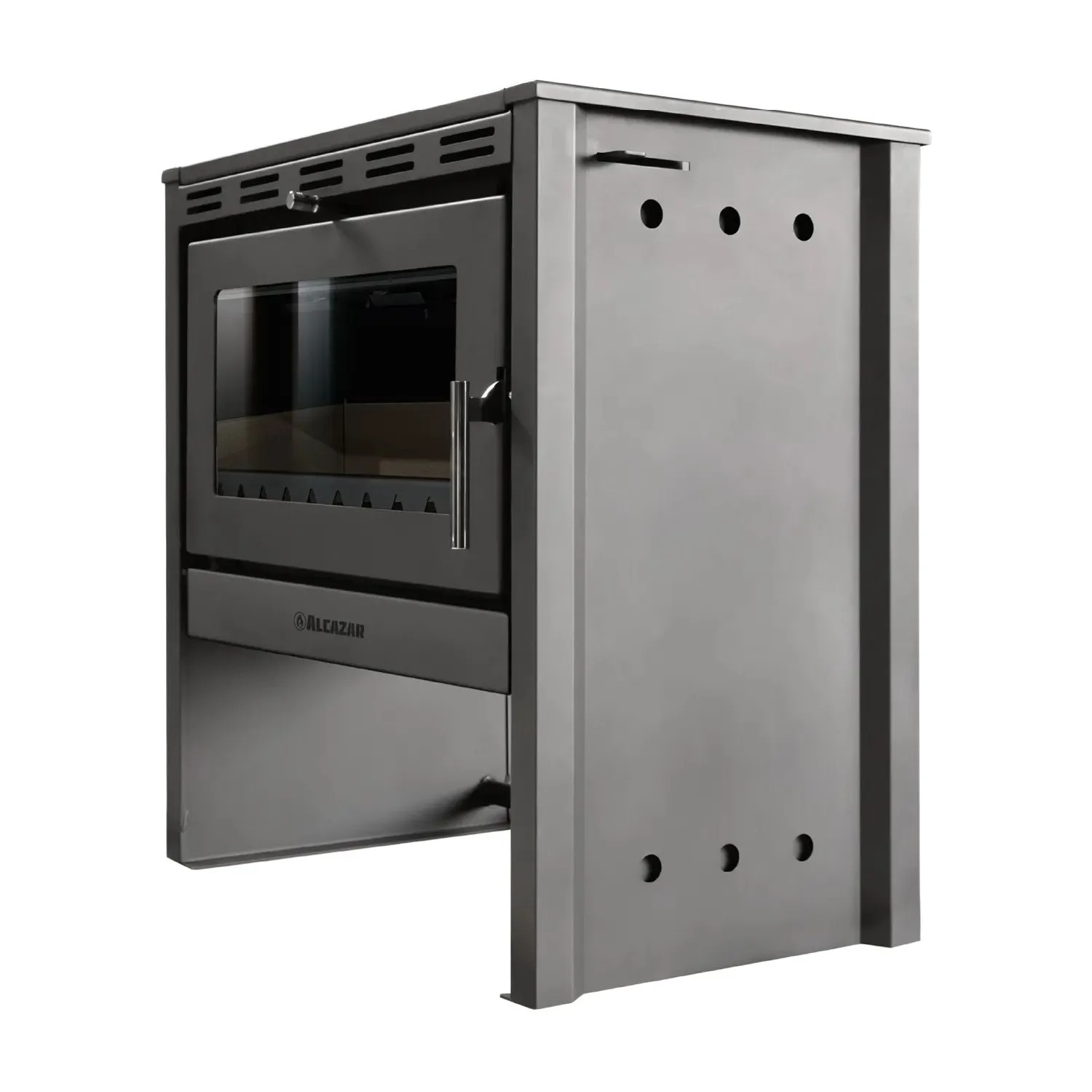 Estufa A Leña Bávara 26.000kcal Gris 150-250 M² - Imagen 4