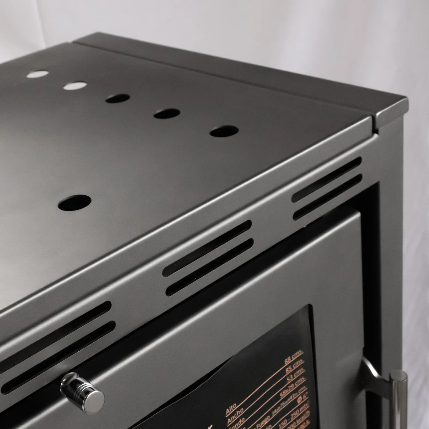 Estufa A Leña Bávara 26.000kcal Gris 150-250 M² - Imagen 5