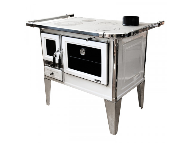 Cocina A Leña Glass 92x62 Enlozada Horno 53 Lt - Imagen 3