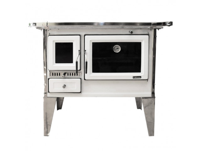 Cocina A Leña Glass 92x62 Enlozada Horno 53 Lt - Imagen 2