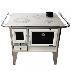 Cocina A Leña Glass 92x62 Enlozada Horno 53 Lt