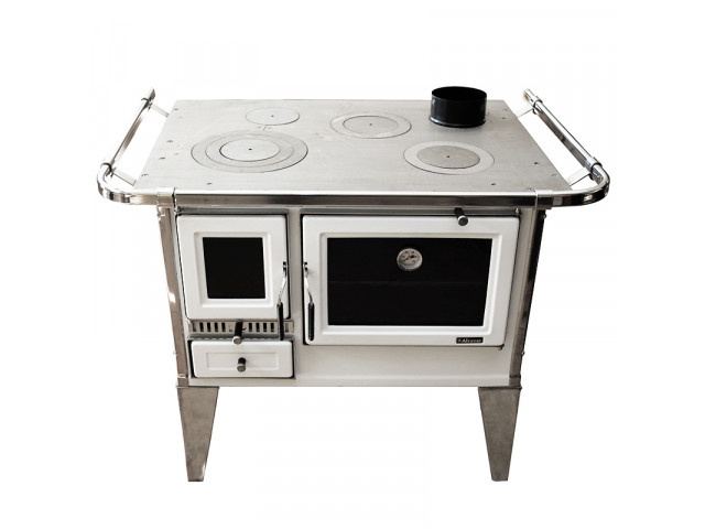 Cocina A Leña Glass 92x62 Enlozada Horno 53 Lt