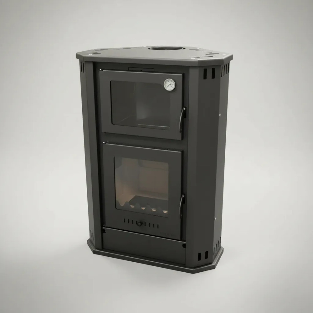 Calefactor A Leña Canto Esquinero Con Horno 80 A 190 M2 - Imagen 5