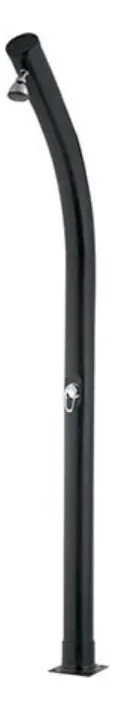 Ducha Solar Curva 20l Pvc Negra Exterior Piscina Jardín - Imagen 2