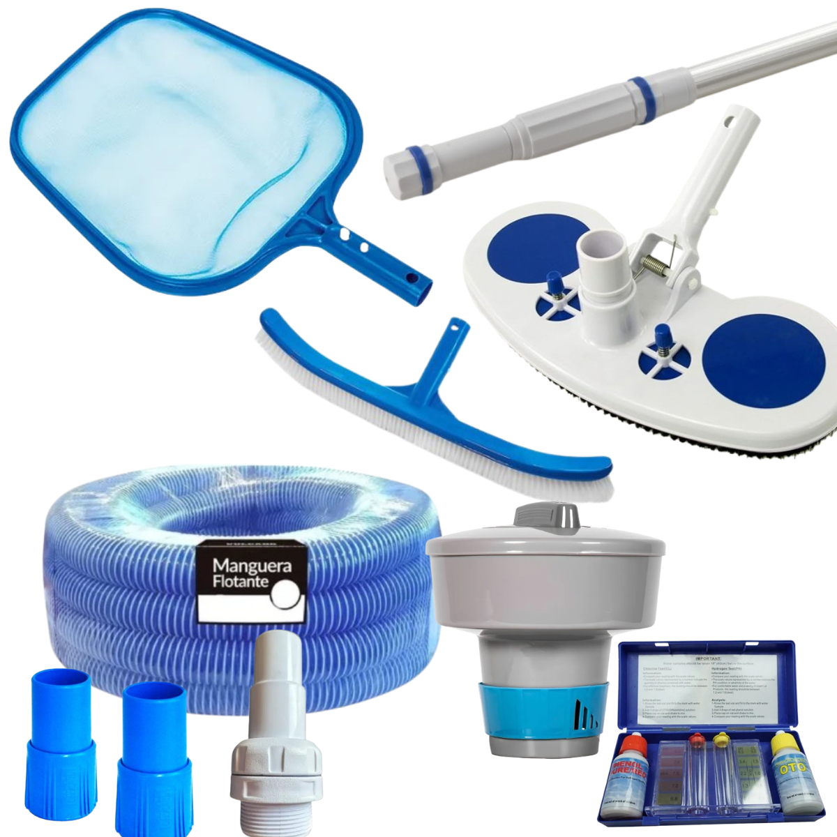 Set De Limpieza Completo Para Piscinas De 5 Metros Con Boya