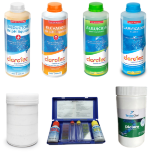 set tratamiento completo piscina