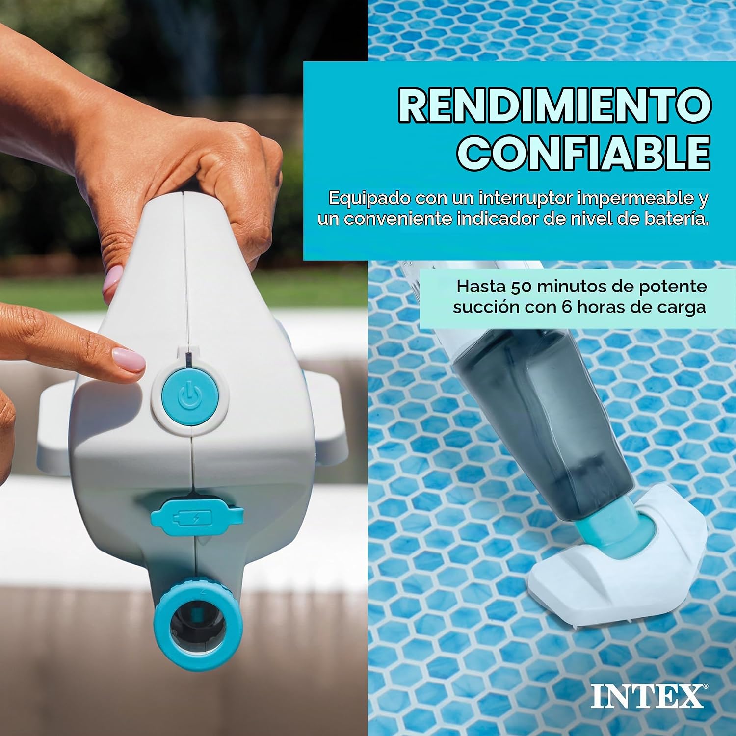 Aspiradora Recargable Intex ZR100 para Piscina y Spa - Imagen 6